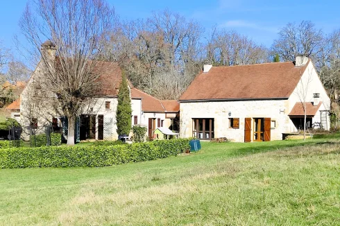 Very Beautiful Stone House, for Sale, on One Level and Beautiful Wooded Grounds.