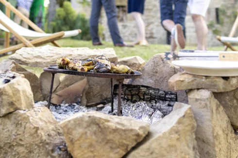 Firepit in garden