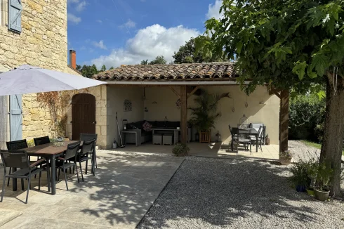 Main terrace with covered area