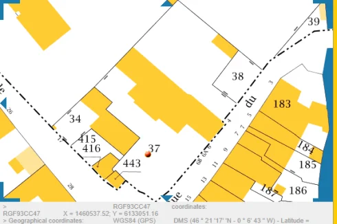 Cadastral plans lot 37 + 38