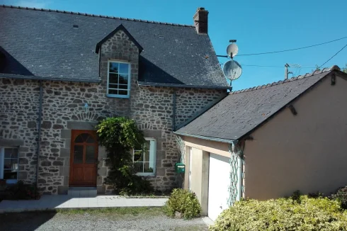 The main house and the garage