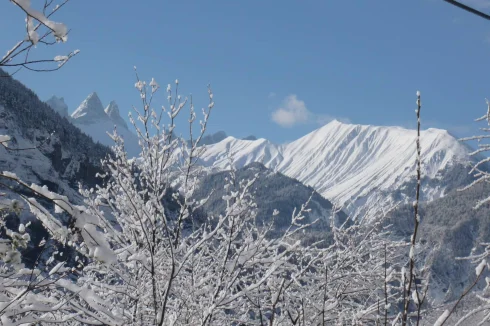 Aiguilles d'Arves from behind the chalet