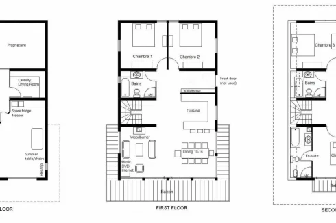 Floor layouts 1 2 3