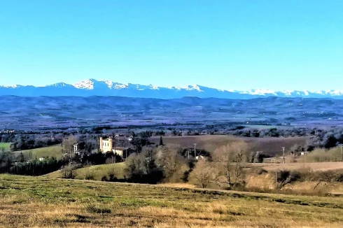 View of the village of Villarzel du Razes