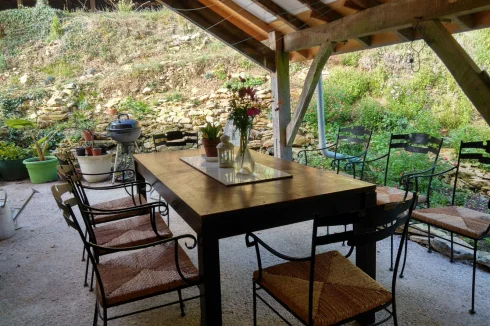 Covered outside dining