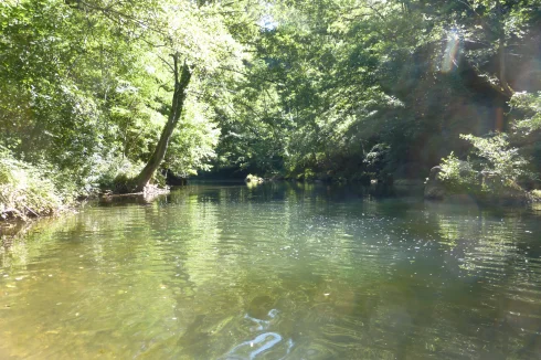 Swimming hole 100m long