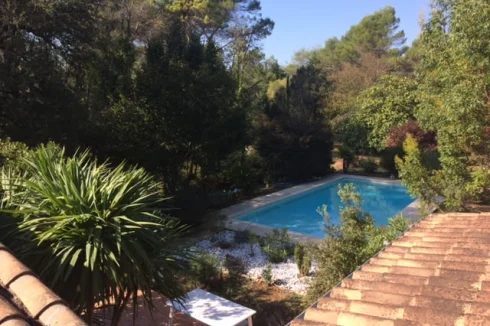 Pool & garden from roof terrace