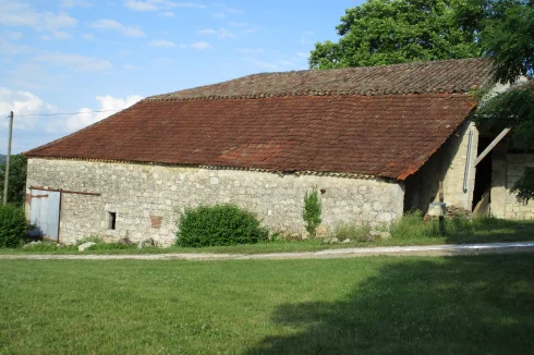 Side of barn facing east