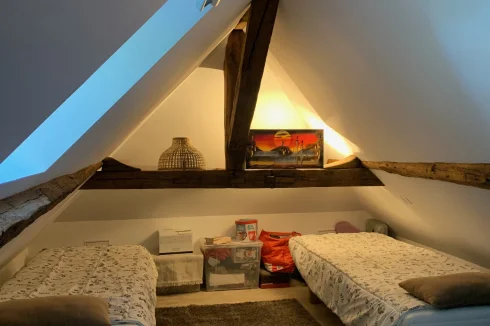 The bedroom in the attic