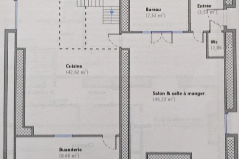 Plan d'étage rez-de-chaussée.