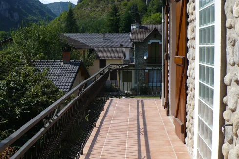 View towards Tarascon from the upstairs balcony