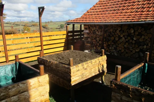 raised beds and wood stores