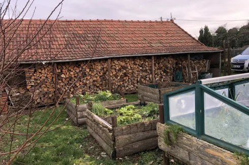 raised beds and wood store