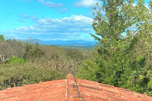 Master bedroom view of the Cévennes Mountains in the distance