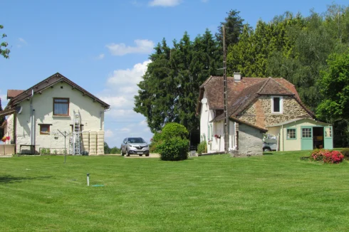 Both properties viewed from the gardens.