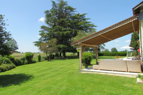 Main house.  Covered terrace.