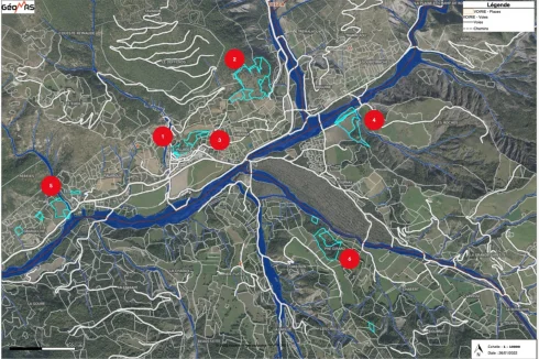 Location map of the plots