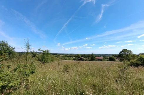 Vue de la propriété du haut du terrain