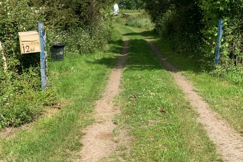 Property driveway to barn