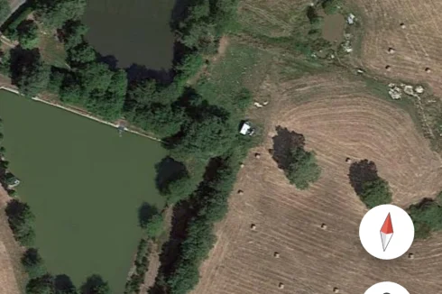 Lakes showing the stock pond above lake 2