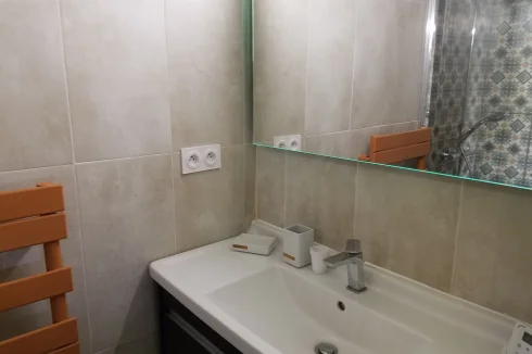 small bathroom with shower