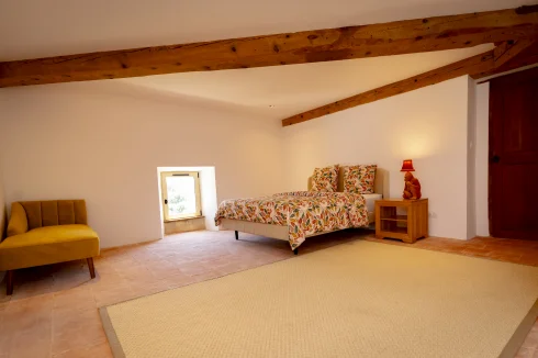 Main residence bedroom 4 with original terracotta tiles