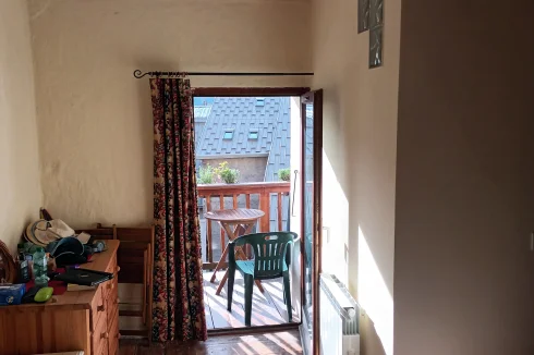 Master bedroom with balcony