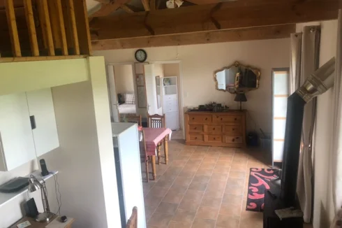 Kitchen diner area from mezzanine stairs