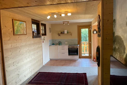 Upstairs chalet open plan