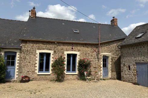 Pretty Renovated Stone Longere with Stunning Views, Two Small Gites, 2.2 Hectares Land, and Established Equestrian Infra…