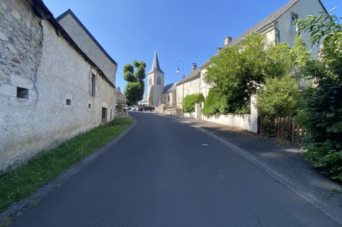 View of the road - house on right