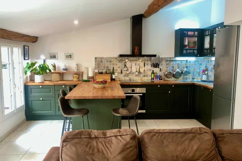 Full Kitchen View from Living Room