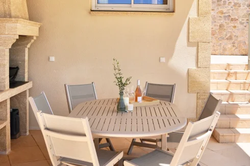 Lower terrace BBQ area