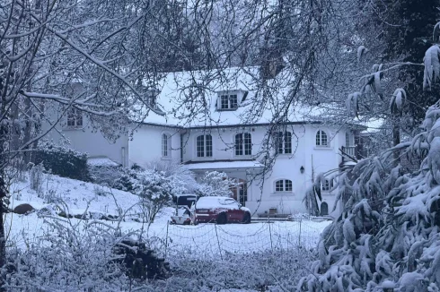 Main House Winter snow