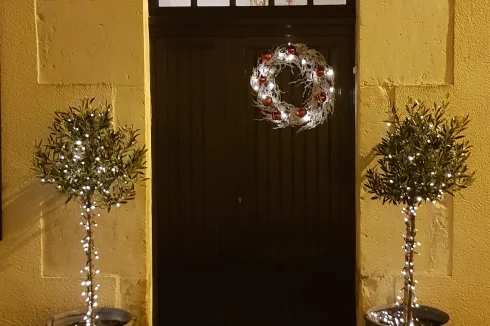 Main House Christmas Door