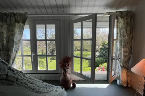 from the living room upstairs