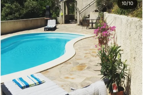 Pool overlooking the mountains