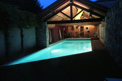 Pool at night
