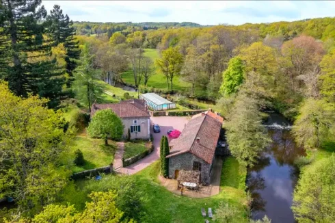 Riverside Old Forge: Maison De Maître + Longère Farmhouse Offering Established Gîtes & Bed & Breakfast Activity