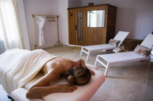 Massage area, IR sauna