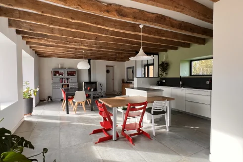 kitchen and dining room