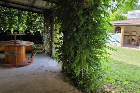 Outdoor barbecue area