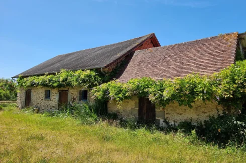 Old house and outbuildings