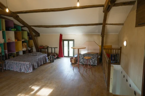 Relaxation area on the first floor of the house