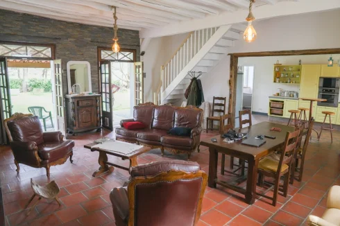 Living room + kitchen, ground floor of the house