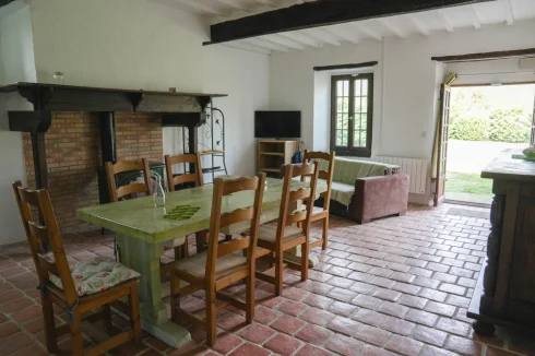 Living room, kitchen, gîte in the North