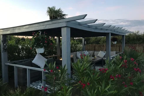 Outdoor seated area
