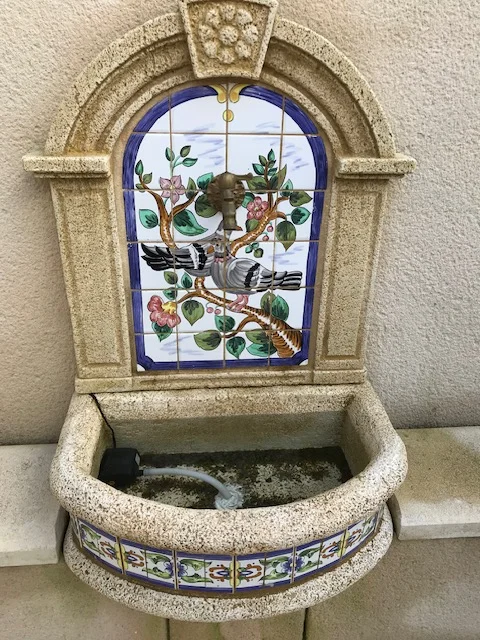 fountain in courtyard
